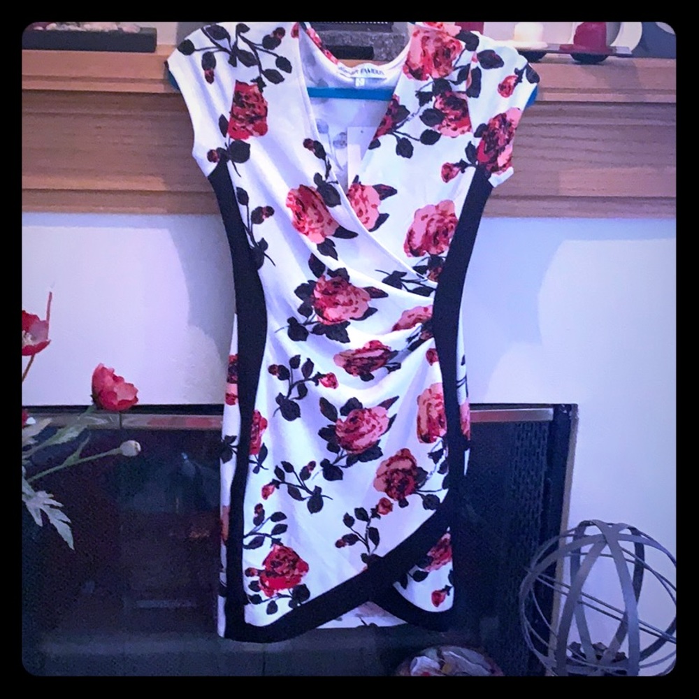 Flattering Floral mini Deep neck line